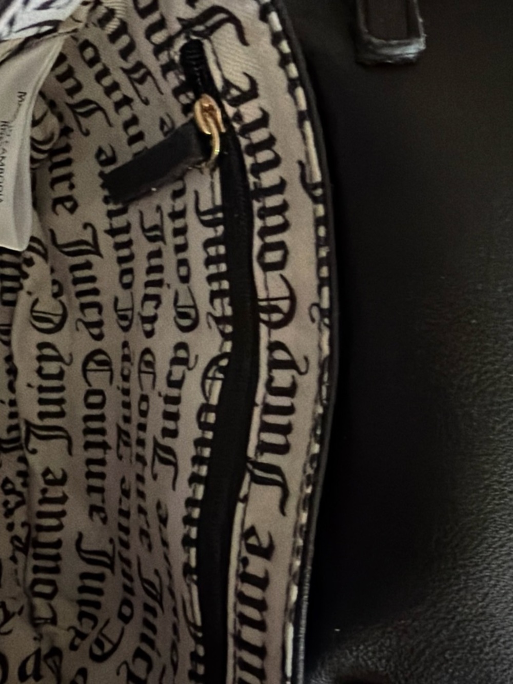 Juicy Couture Black Faux Fur bag with Gold Logo and Pom Charm - Picture 5 of 6